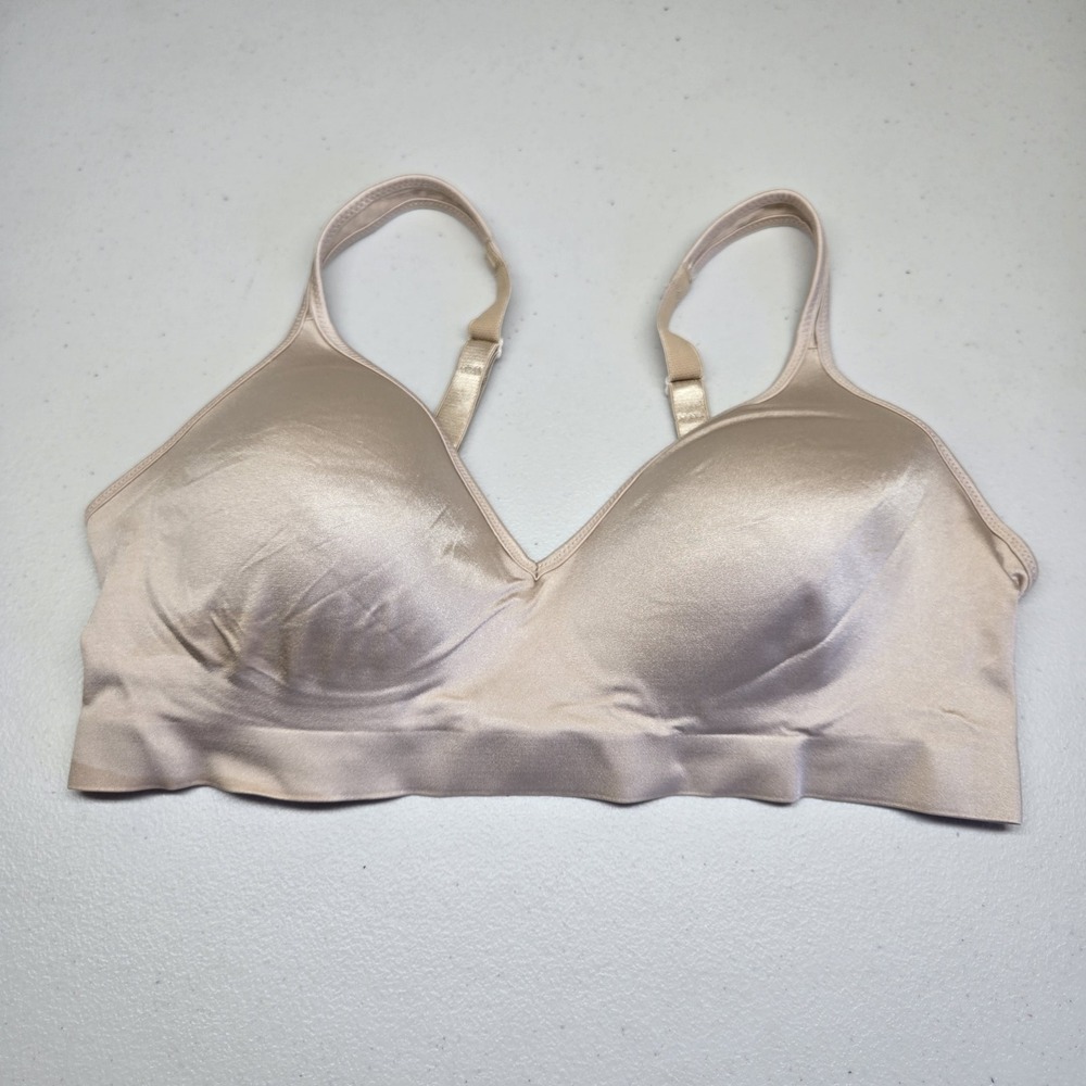 Bali Women Bra Medium Beige 6549 T Shirt Wireless Strap Adjustable READ
